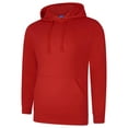 thumbnail image 1 of Uneek - Unisex Deluxe Hooded Sweatshirt/Jumper - 60% Ring Spun Combed Cotton 40% Polyester - Sizzling Red - Size 3XL, 1 of 1