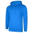 thumbnail image 1 of Uneek - Unisex Deluxe Hooded Sweatshirt/Jumper - 60% Ring Spun Combed Cotton 40% Polyester - Tropical Blue - Size M, 1 of 1
