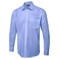 thumbnail image 1 of Uneek - Unisex Long Sleeve Poplin Shirt - 65% Polyester 35% Cotton - Mid Blue - Size 16.5, 1 of 1