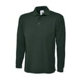 thumbnail image 1 of Uneek - Unisex Longsleeve Poloshirt - 50% Polyester 50% Cotton - Bottle Green - Size 2XL, 1 of 4