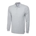 thumbnail image 1 of Uneek - Unisex Longsleeve Poloshirt - 50% Polyester 50% Cotton - Heather Grey - Size L, 1 of 1