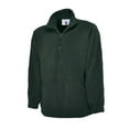 thumbnail image 1 of Uneek - Unisex Premium 1/4 Zip Micro Fleece Jacket - Half Moon Yoke - Bottle Green - Size 3XL, 1 of 1