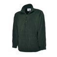 thumbnail image 1 of Uneek - Unisex Premium 1/4 Zip Micro Fleece Jacket - Half Moon Yoke - Bottle Green - Size XS, 1 of 1
