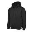 thumbnail image 1 of Uneek - Unisex Premium Hooded Sweatshirt/Jumper - 50% Polyester 50% Cotton - Black - Size S, 1 of 1