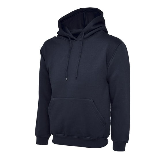 Uneek - Unisex Premium Hooded Sweatshirt/Jumper - 50% Polyester 50% Cotton - Navy - Size 2XL