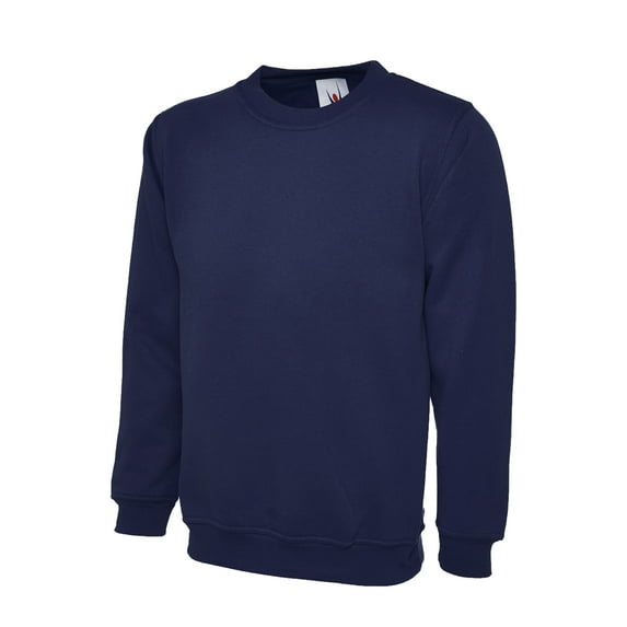Uneek - Unisex Premium Sweatshirt/Jumper - 50% Polyester 50% Cotton - French Navy - Size XL
