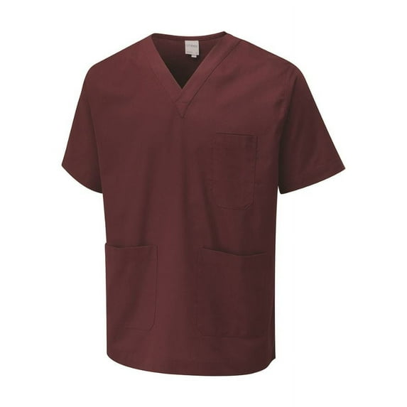 Uneek - Unisex Scrub Tunic - 65% Polyester 35% Cotton - Maroon - Size 3XL