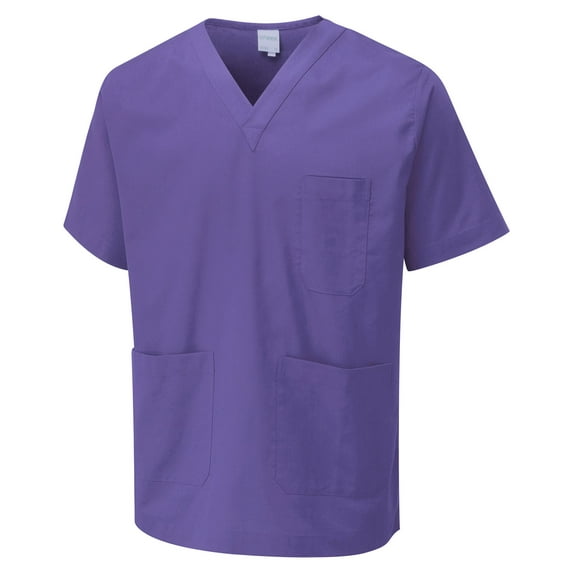 Uneek - Unisex Scrub Tunic - 65% Polyester 35% Cotton - Purple - Size S