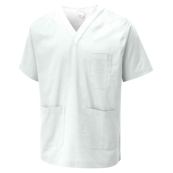 Uneek - Unisex Scrub Tunic - 65% Polyester 35% Cotton - White - Size 2XL