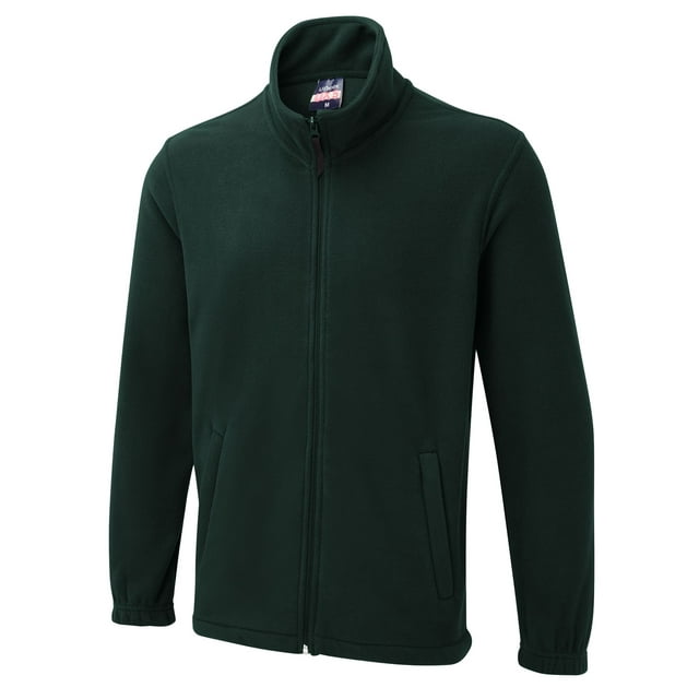 Uneek - Unisex The UX Full Zip Fleece - 100% Polyester Super Anti Pill Micro Fleece - Bottle Green - Size S