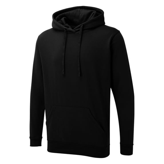 Uneek - Unisex The UX Hoodie - Reactive Dyed - Black - Size 5XL