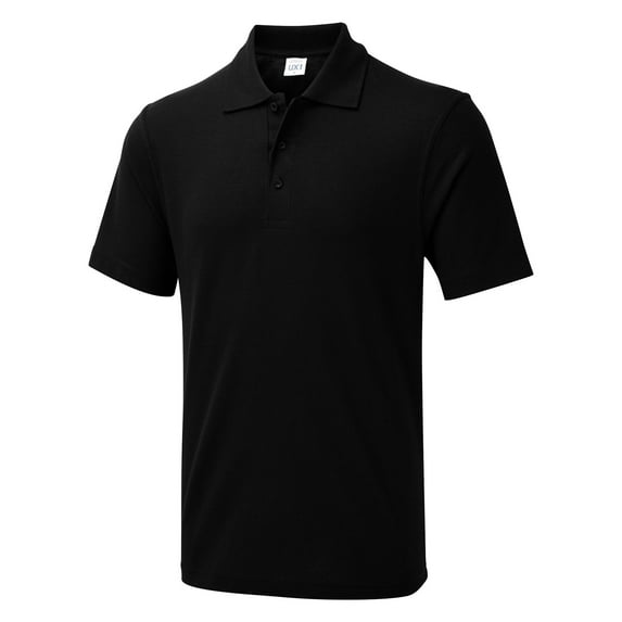 Uneek - Unisex The UX Polo - 50% Polyester 50% Cotton - Black - Size 4XL