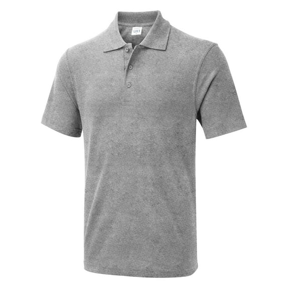 Uneek - Unisex The UX Polo - 50% Polyester 50% Cotton - Heather Grey - Size 2XL