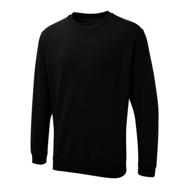 Uneek - Unisex The UX Sweatshirt/Jumper - 50% Polyester 50% Cotton - Black - Size XS