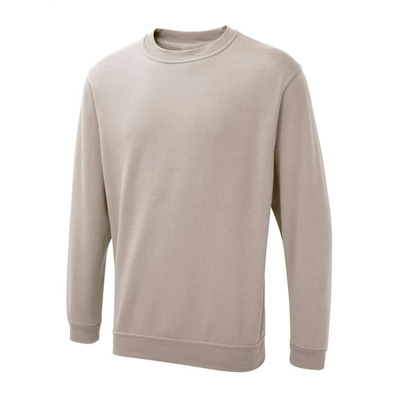 Uneek - Unisex The UX Sweatshirt/Jumper - 50% Polyester 50% Cotton - Sand - Size XL