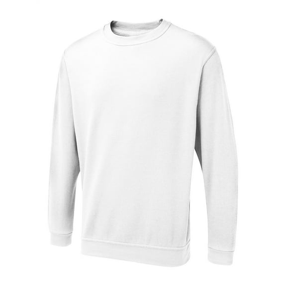 Uneek - Unisex The UX Sweatshirt/Jumper - 50% Polyester 50% Cotton - White - Size 4XL
