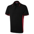 thumbnail image 1 of Uneek - Unisex Two Tone Polo Shirt - Black/Red - Size 3XL, 1 of 1