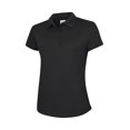 thumbnail image 1 of Uneek - Unisex Ultra Cool Poloshirt - 100% Polyester Textured Breathable Fabric with Wic - Black - Size L, 1 of 1