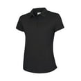 thumbnail image 1 of Uneek - Unisex Ultra Cool Poloshirt - 100% Polyester Textured Breathable Fabric with Wic - Black - Size M, 1 of 1