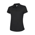 thumbnail image 1 of Uneek - Unisex Ultra Cool Poloshirt - 100% Polyester Textured Breathable Fabric with Wic - Black - Size S, 1 of 1