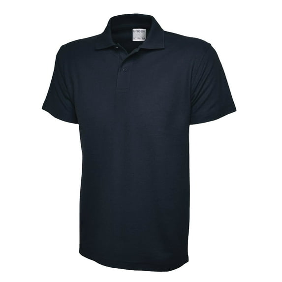 Uneek - Unisex Ultra Cotton Poloshirt - 100% Ring Spun Combed Cotton - Navy - Size 5/6 YRS