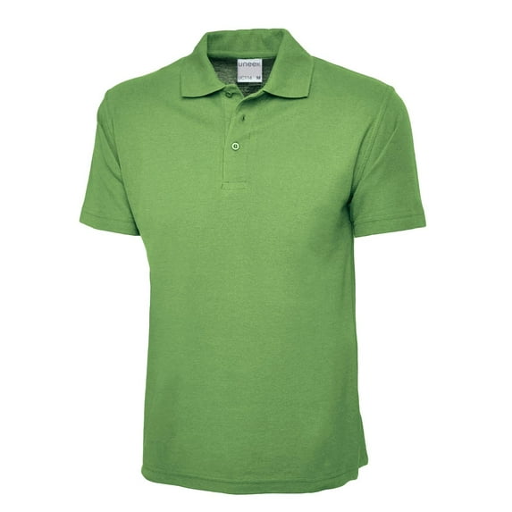 Uneek - Unisex Ultra Cotton Poloshirt - Reactive Dyed - Lime - Size 3XL