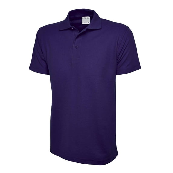 Uneek - Unisex Ultra Cotton Poloshirt - Reactive Dyed - Purple - Size S