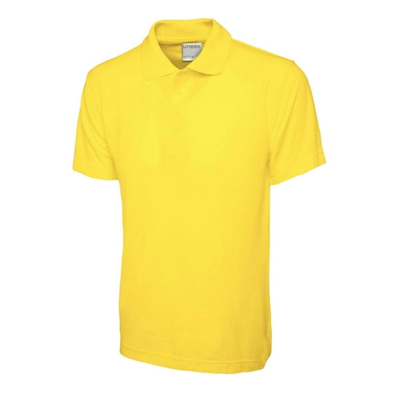Uneek - Unisex Ultra Cotton Poloshirt - Reactive Dyed - Yellow - Size 3XL