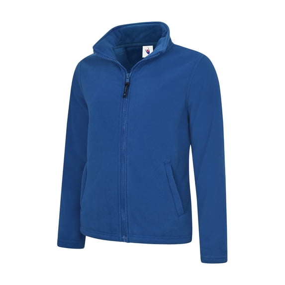 Uneek - Women's/Ladies Classic Full Zip Fleece Jacket - Half Moon Yoke - Royal - Size M