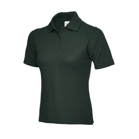 Uneek - Women's/Ladies Classic Poloshirt - 50% Polyester 50% Cotton - Bottle Green - Size M