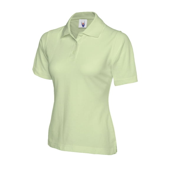 Uneek - Women's/Ladies Classic Poloshirt - 50% Polyester 50% Cotton - Lime - Size XL