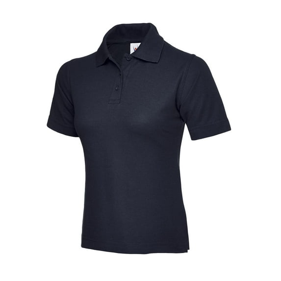 Uneek - Women's/Ladies Classic Poloshirt - 50% Polyester 50% Cotton - Navy - Size XS