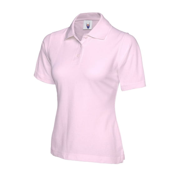 Uneek - Women's/Ladies Classic Poloshirt - 50% Polyester 50% Cotton - Pink - Size L