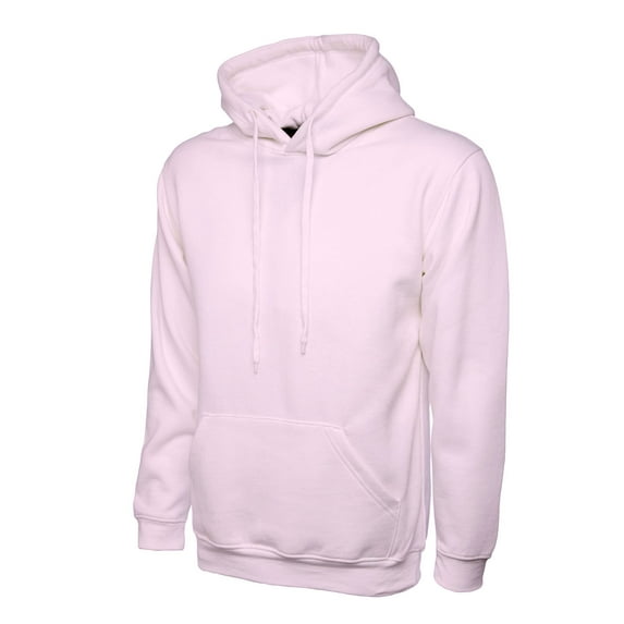 Uneek - Women's/Ladies Deluxe Hooded Sweatshirt/Jumper - 50% Polyester 50% Cotton - Pink - Size S