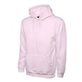thumbnail image 1 of Uneek - Women's/Ladies Deluxe Hooded Sweatshirt/Jumper - 50% Polyester 50% Cotton - Pink - Size XL, 1 of 1