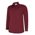 thumbnail image 1 of Uneek - Women's/Ladies Ladies Poplin Full Sleeve Shirt - 65% Polyester 35% Cotton - Burgundy - Size 2XL, 1 of 1