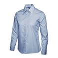thumbnail image 1 of Uneek - Women's/Ladies Ladies Poplin Full Sleeve Shirt - 65% Polyester 35% Cotton - Light Blue - Size S, 1 of 1