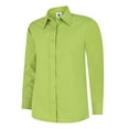 thumbnail image 1 of Uneek - Women's/Ladies Ladies Poplin Full Sleeve Shirt - 65% Polyester 35% Cotton - Lime - Size M, 1 of 1