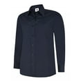 thumbnail image 1 of Uneek - Women's/Ladies Ladies Poplin Full Sleeve Shirt - 65% Polyester 35% Cotton - Navy - Size 4XL, 1 of 1