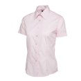 thumbnail image 1 of Uneek - Women's/Ladies Ladies Poplin Half Sleeve Shirt - 65% Polyester 35% Cotton Poplin - Pink - Size 5XL, 1 of 1