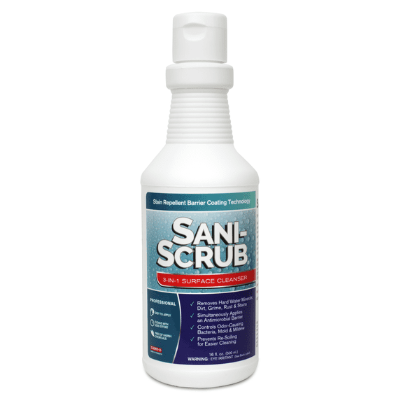 Unelko Sani-Scrub 3-in-1 Surface Cream Cleanser & Protectant, Non-Scratch, 16 oz