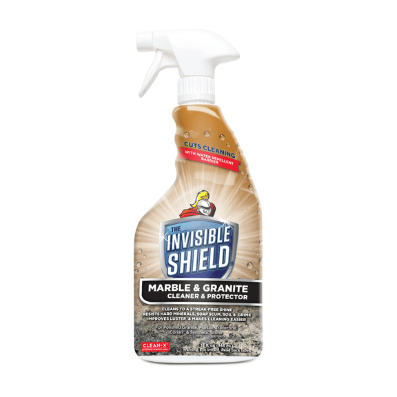 Unelko Invisible Shield Marble & Granite Cleaner, Dual Action, 32 oz