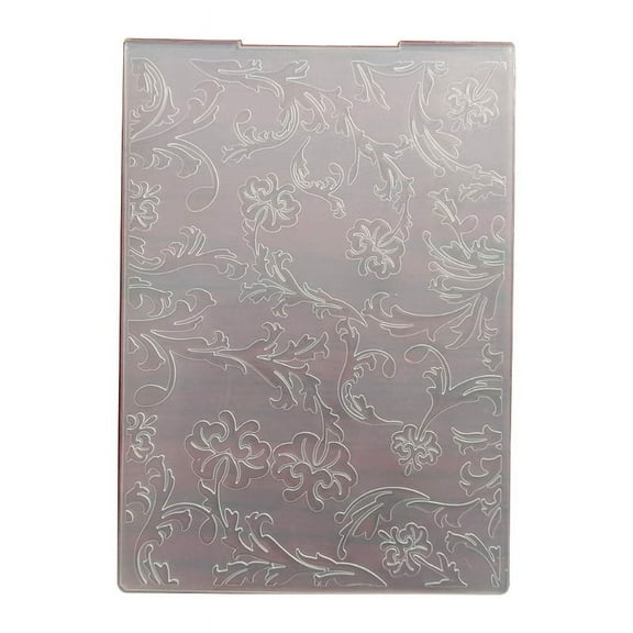 Uneven Embossing Folder Multifunctional Plastic Embossing Die Cuts Rectangle Daisy Flowers Script Die Stencils for DIY