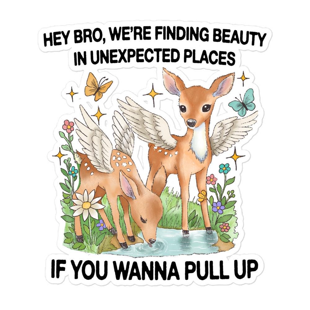 Unexpected Places Bubble-Free Stickers Vinyl Decal Cute Sticker ...