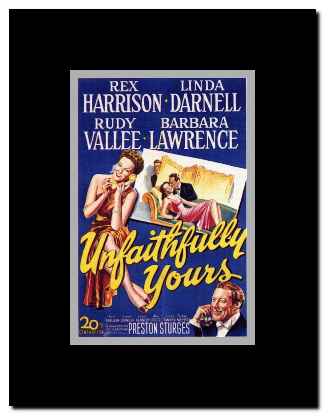 Unfaithfully Yours Framed Movie Poster