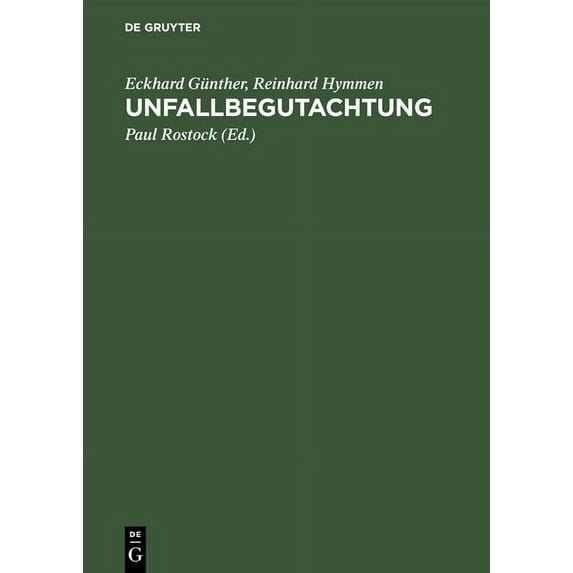 Unfallbegutachtung (Hardcover)