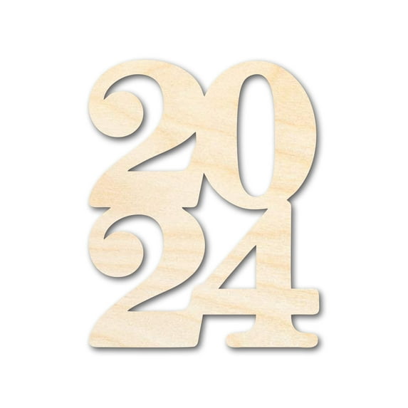 Unfinished 2024 Cutout Graduation Shape | DIY Craft Cutout 10" / 1/8"