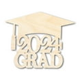 thumbnail image 1 of Unfinished 2024 Grad Graduation Cap Shape | DIY Craft Cutout | up to 46" DIY 36" / 1/2", 1 of 3