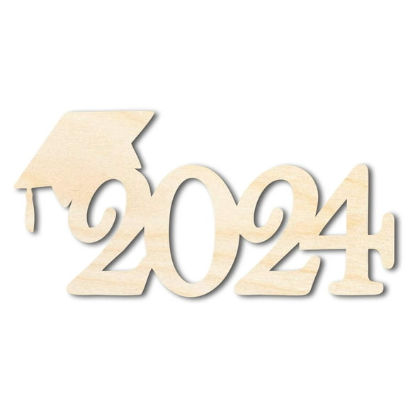 Unfinished 2024 Graduation Cap Silhouette 3" / 1/4"