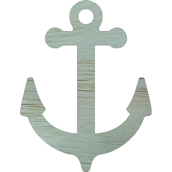 Unfinished Anchor Wood Cutout, 8'' Blank Wall Craft